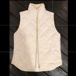 White J. Crew Puffer Vest (Small)